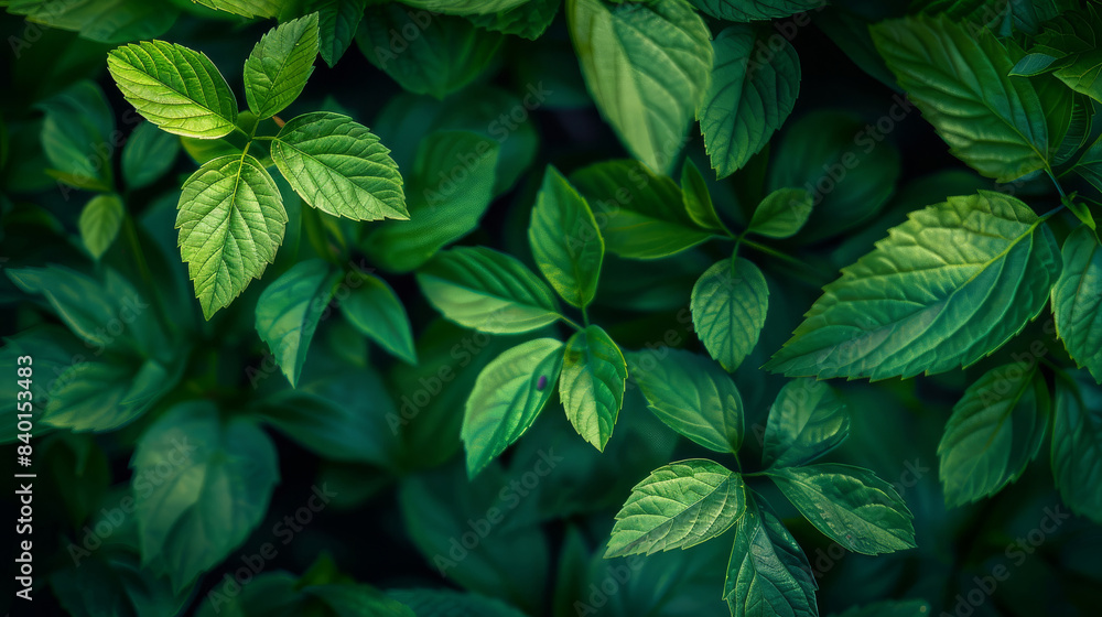 Vibrant Close-Up of Green Leaves Flourishing in Nature Vibrant Close-Up of Green Leaves Flourishing in Nature