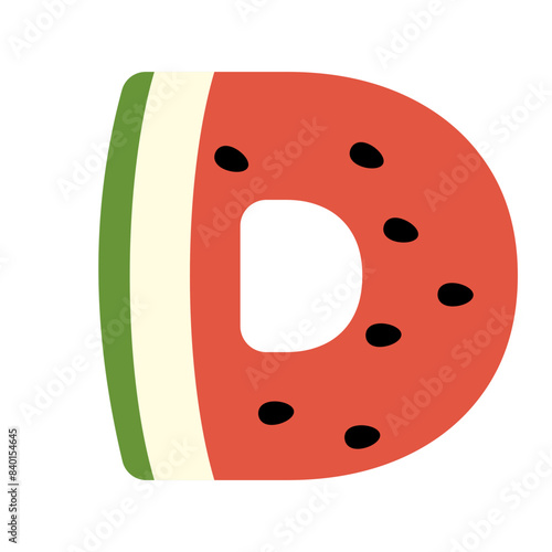 Watermelon Letter D