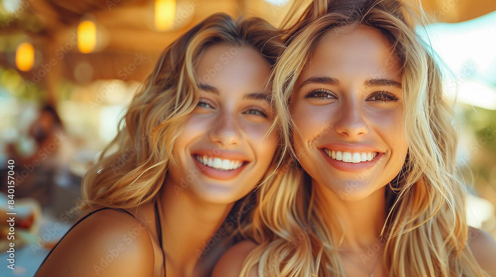 Portrait of two beautiful young women in workout clothes. Portrait of two beautiful young women in workout clothes.