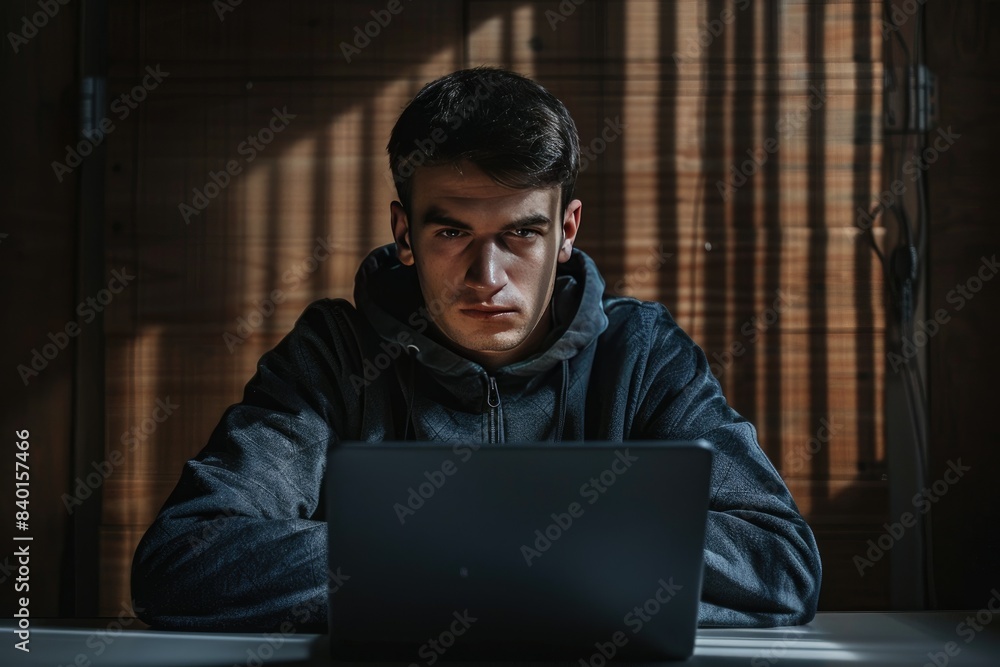 An image of a man sitting in front of the laptop, emphasizing work and focus.
An image of a man sitting in front of the laptop, emphasizing work and focus.