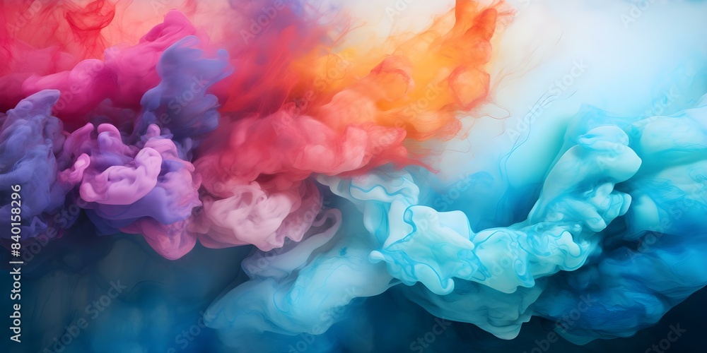 Fototapeta premium Colorful abstract canvas with fluid transition from light to deep shades. Concept Abstract Art, Fluid Transition, Colorful Canvas, Light to Deep Shades
