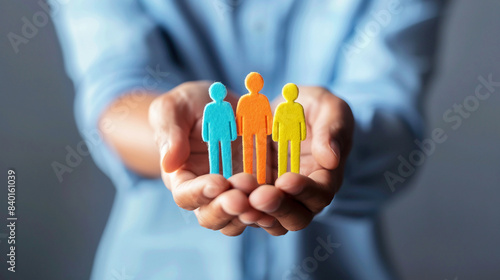 Obraz na płótnie Human resource management fosters employee well-being and productivity. w salonie
