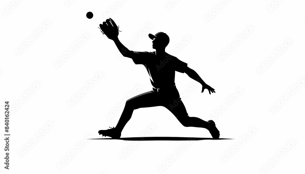 Shadow of a baseball player Shadow of a baseball player