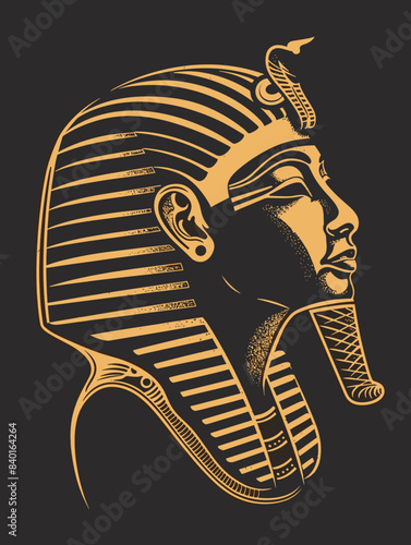 Egyptian pharaoh. Vector illustration of an ancient Egyptian pharaoh.