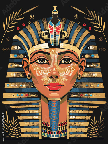 Egyptian god of wealth. Vector illustration.