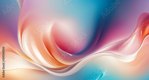 Abstract Gradient Background with Flowing Lines