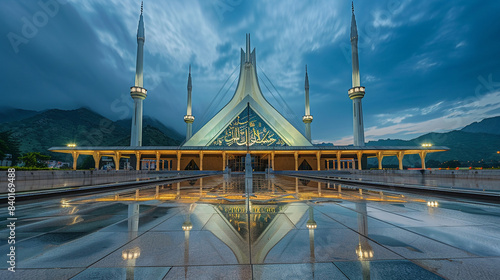 The Faisal Mosque in Islamabad Pakistan photo