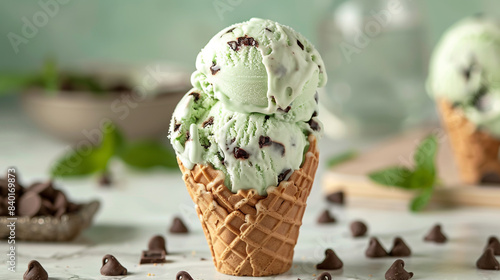 ice cream with chocolate