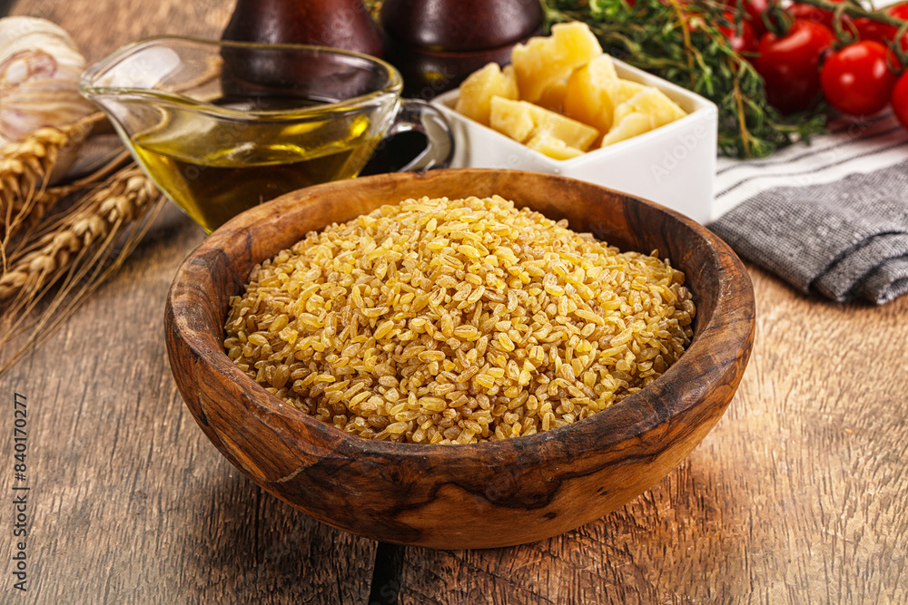 Dry wheat bulgur fow cooking Dry wheat bulgur fow cooking