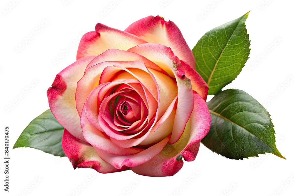 Naklejka premium Rose isolated on a transparent background