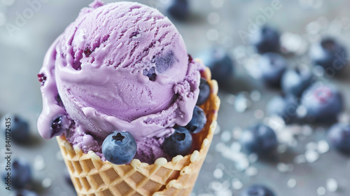 ice cream with berries