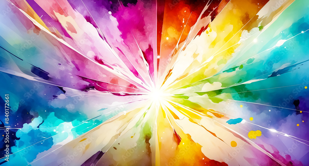 Obraz premium Abstract Watercolor Burst