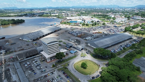 Kuching, Malaysia - June 5 2024: The Senari Port and Pending Terminal Port photo