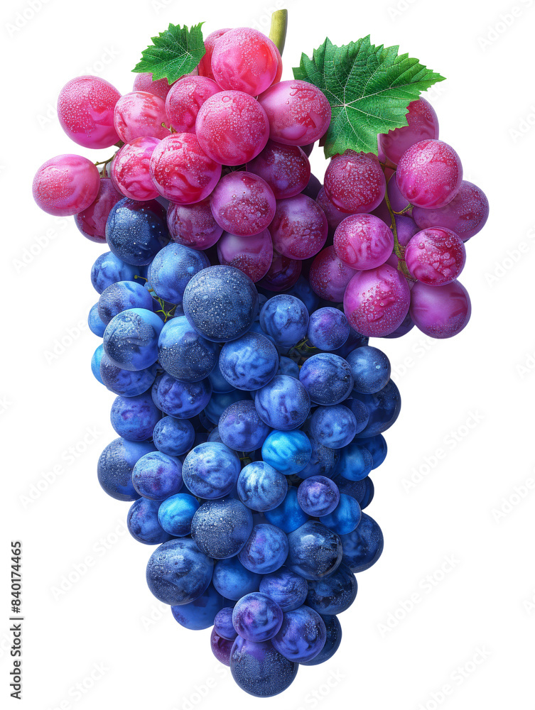 custom made wallpaper toronto digitalFree photo of a vibrant bunch of red and purple grapes isolated on a white background, showcasing freshness and color contrast.
