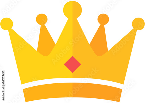 The golden crown is a symbol of leadership vector illustration isolated on white background.