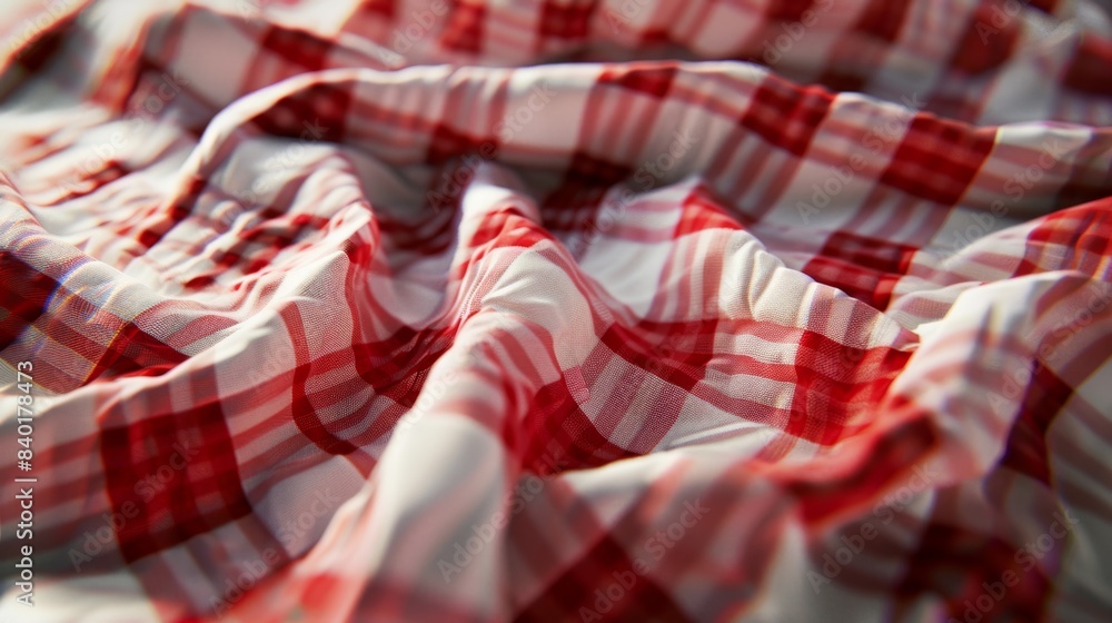 Fototapeta premium The Red Plaid Fabric