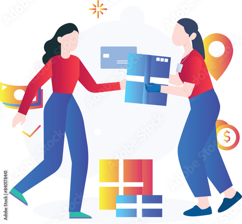 Post Parcels,Vector Icon which can easily modify or edit