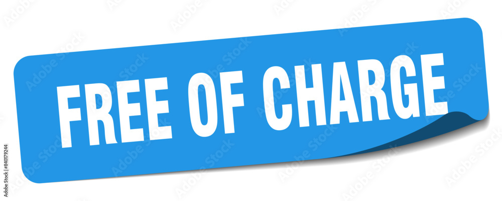 free of charge sticker. free of charge label free of charge sticker. free of charge label