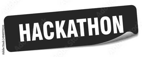hackathon sticker. hackathon label