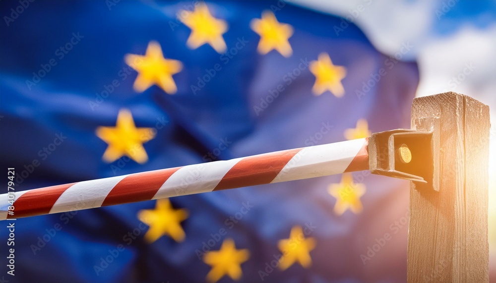 Fototapeta premium Europagrenze - zoll 