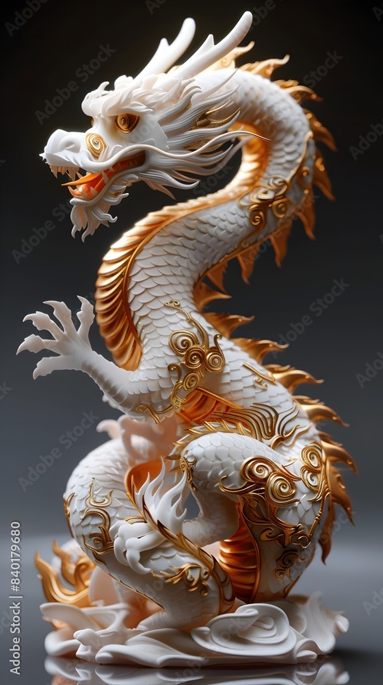 Exquisitely Crafted Golden Dragon Figurine Captivating Mythological Masterpiece Exquisitely Crafted Golden Dragon Figurine Captivating Mythological Masterpiece