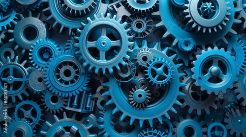 Wallpaper Mural Mechanical Complexity: Cogs and Gears in Harmony Torontodigital.ca