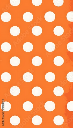 polka dots on an orange background