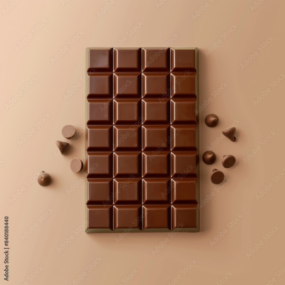 Obraz premium chocolate bar on white background