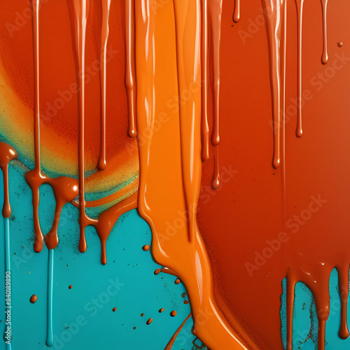 orange painting melting or merging