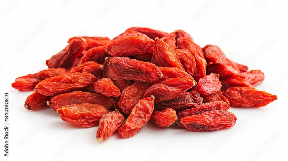 dried goji berries Isolated on white background. cooking ingredients for healthful food concept for designer dried goji berries Isolated on white background. cooking ingredients for healthful food concept for designer