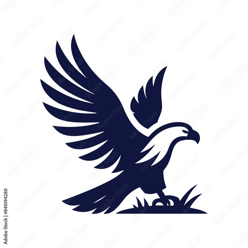 Fototapeta premium bird silhouette Clip art isolated vector illustration on white background