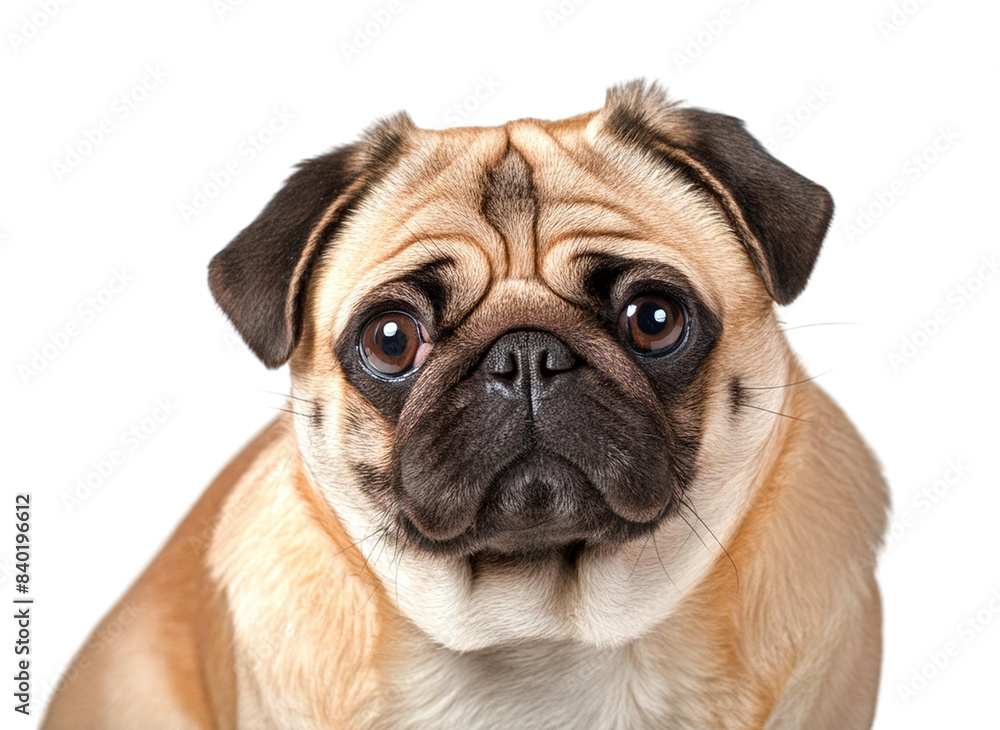 dog, pug, isolate on white background. dog, pug, isolate on white background.