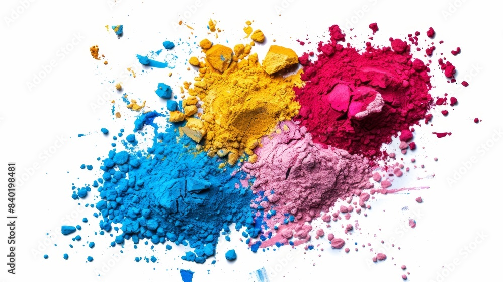powdered paint isolated on white background. powdered paint isolated on white background.