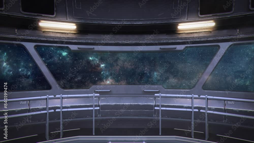 Traveling Through the Depths of Space as Seen Through a Spaceship Bridge Viewscreen Traveling Through the Depths of Space as Seen Through a Spaceship Bridge Viewscreen