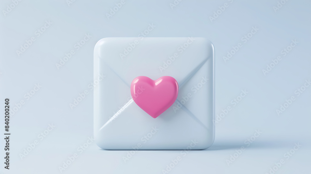 Valentine's Day Heart Shaped Box Icon in Pink on white background Valentine's Day Heart Shaped Box Icon in Pink on white background