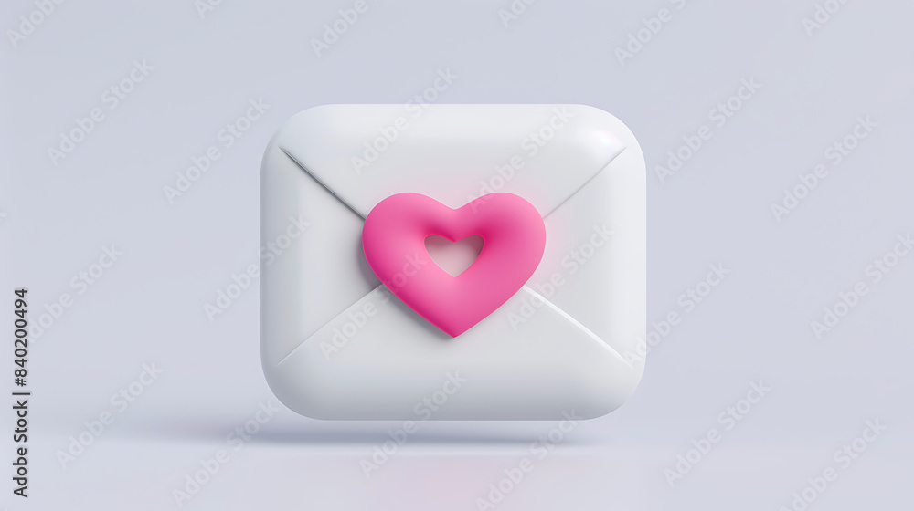 Valentine's Day Heart Shaped Box Icon in Pink on white background Valentine's Day Heart Shaped Box Icon in Pink on white background