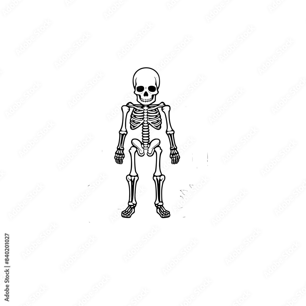 The skeleton black and white svg generative ai The skeleton black and white svg generative ai