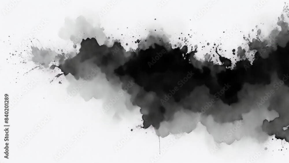 Obraz premium Black watercolor background