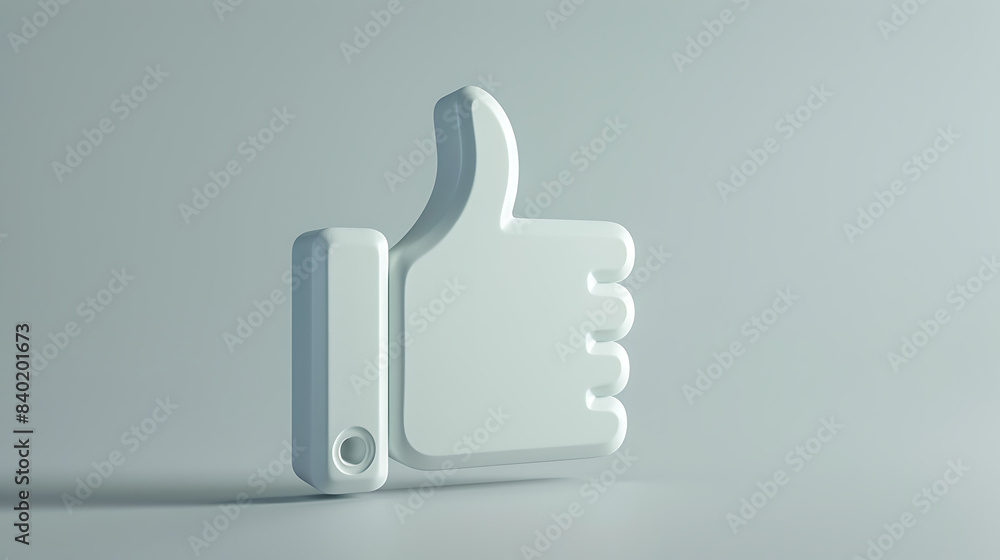 Positive Feedback Symbol in 3D Hand Gesture on white background Positive Feedback Symbol in 3D Hand Gesture on white background