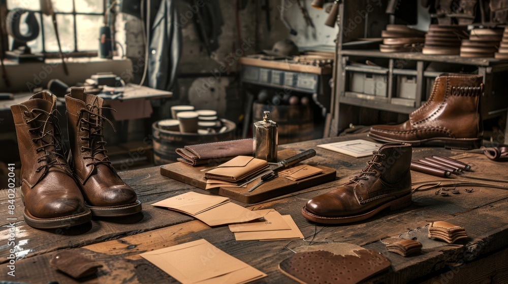 Artisan Shoemaker's Workshop Handcrafted Leather Shoes Business Cards and Stitching Pony Artisan Shoemaker's Workshop Handcrafted Leather Shoes Business Cards and Stitching Pony