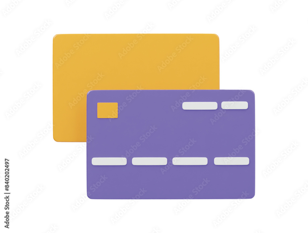 Bank card icon 3d render illustration Bank card icon 3d render illustration