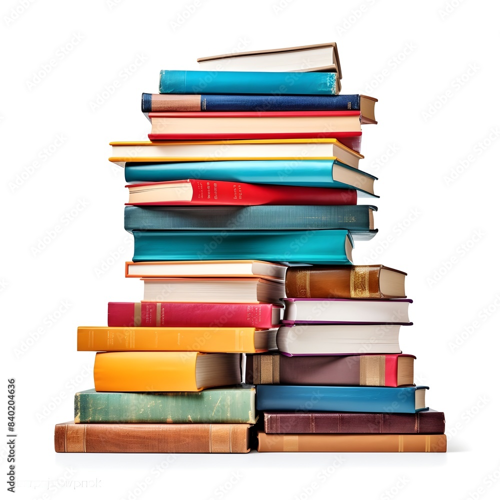 stack of books isolated on white stack of books isolated on white