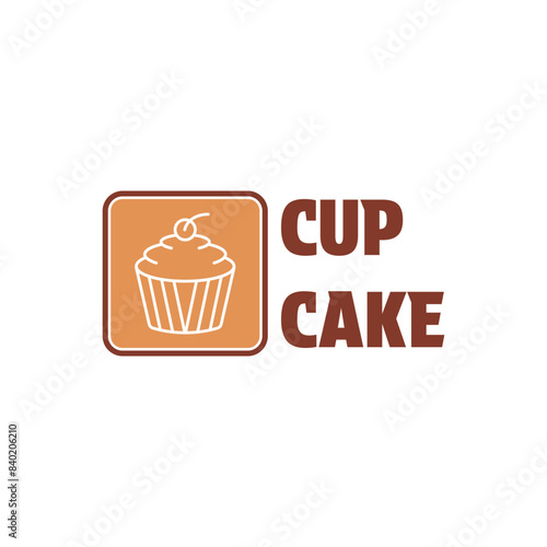 Cupcake and bakery logo design emblem label stamp 