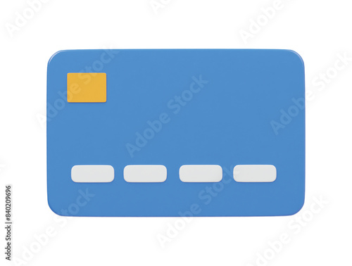 Bank card icon 3d render illustration