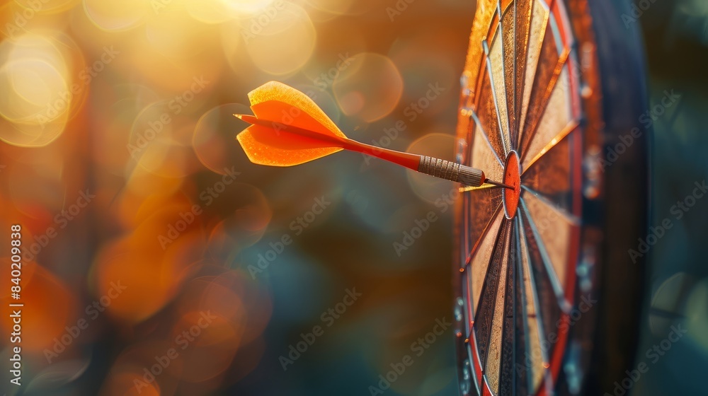 Golden haze surrounds a precise bullseye hit Golden haze surrounds a precise bullseye hit