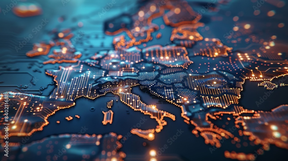 Interconnected Europe, a continent unified by digital technology Interconnected Europe, a continent unified by digital technology