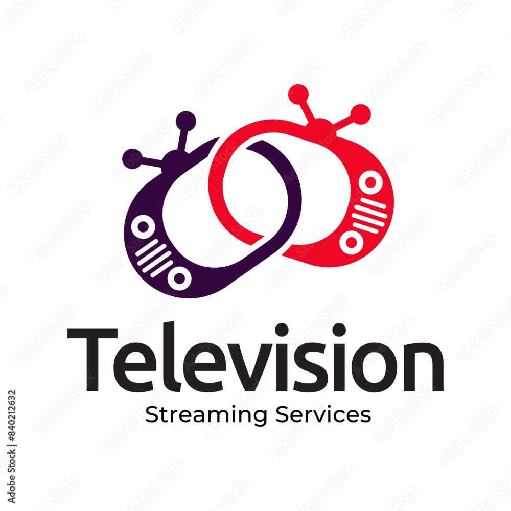 Fototapeta premium Creative media television vector logo design template