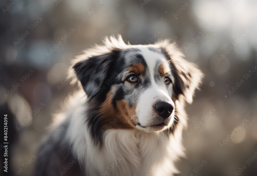 Portrait of a dog on a blurred neutral background Portrait of a dog on a blurred neutral background