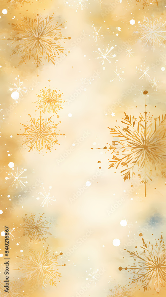 Abstract background with golden glitter and snowflakes Abstract background with golden glitter and snowflakes