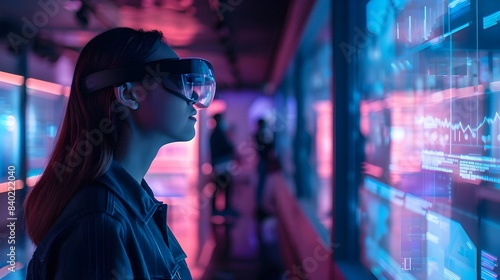 Cutting Edge Lab with Futuristic Holographic Interfaces and Interactive Digital Experiences
